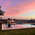 Villasunset With Sea, Chios And Sunset View